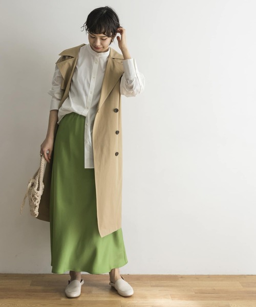 URBAN RESEARCH（アーバンリサーチ）の「『Gina 2022Spring掲載』Aラインロングスカート（スカート・レディース・チャコールグレー/グリーン/グレー系その他・FREE）」の10枚目の写真