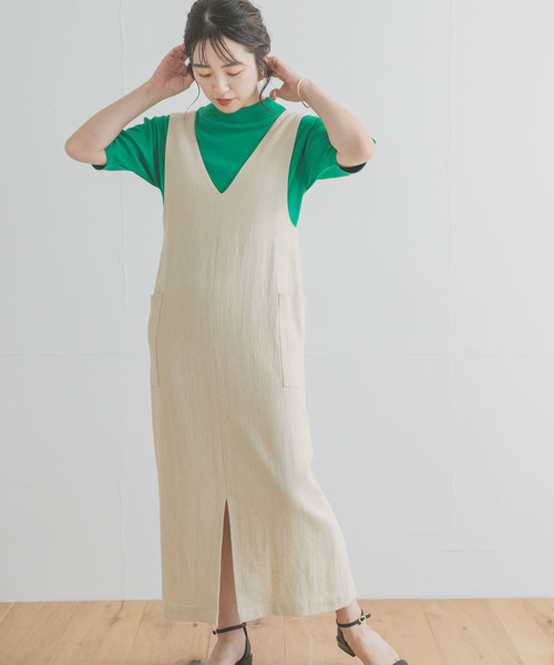 ITEMS URBANRESEARCH(アイテムズ アーバンリサーチ)の「2WAYジャンスカ(ジャンパースカート・レディース・ブラック/モカ/ベージュ系その他/ベージュ/ブラウン・FREE)」の5枚目の写真