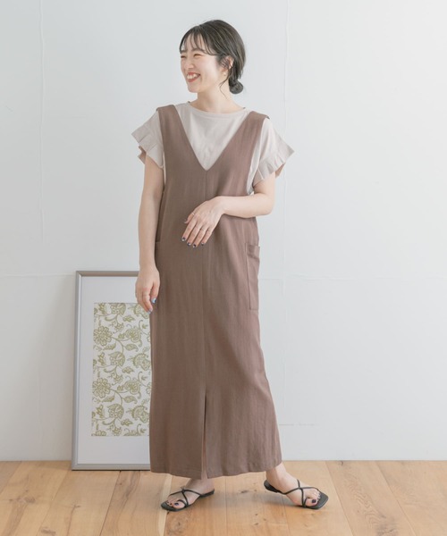 ITEMS URBANRESEARCH(アイテムズ アーバンリサーチ)の「2WAYジャンスカ(ジャンパースカート・レディース・ブラック/モカ/ベージュ系その他/ベージュ/ブラウン・FREE)」の11枚目の写真