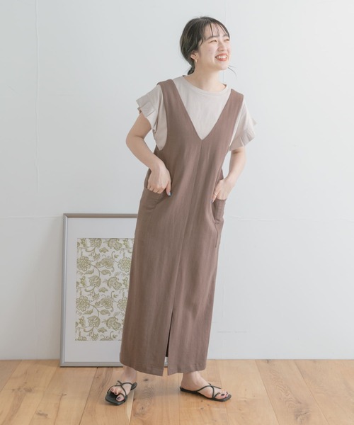 ITEMS URBANRESEARCH(アイテムズ アーバンリサーチ)の「2WAYジャンスカ(ジャンパースカート・レディース・ブラック/モカ/ベージュ系その他/ベージュ/ブラウン・FREE)」の14枚目の写真