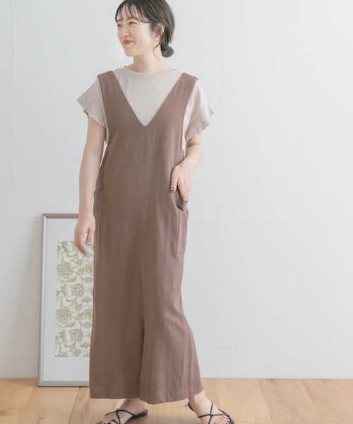 ITEMS URBANRESEARCH(アイテムズ アーバンリサーチ)の「2WAYジャンスカ(ジャンパースカート・レディース・ブラック/モカ/ベージュ系その他/ベージュ/ブラウン・FREE)」の15枚目の写真