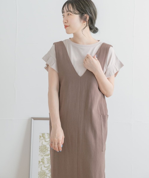 ITEMS URBANRESEARCH(アイテムズ アーバンリサーチ)の「2WAYジャンスカ(ジャンパースカート・レディース・ブラック/モカ/ベージュ系その他/ベージュ/ブラウン・FREE)」の18枚目の写真