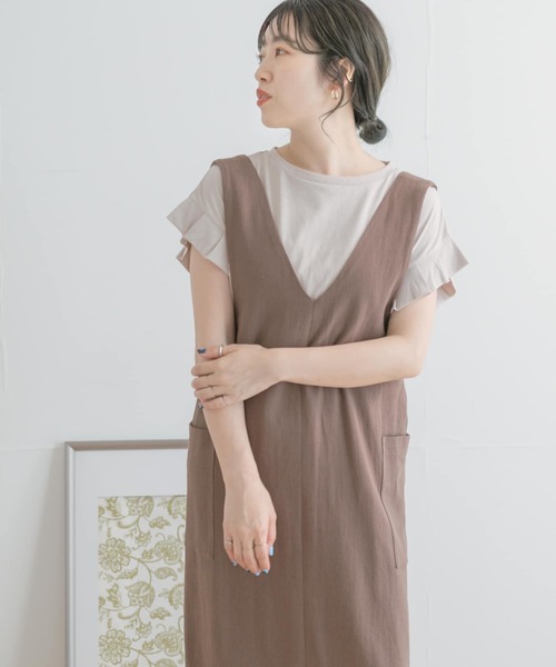 ITEMS URBANRESEARCH(アイテムズ アーバンリサーチ)の「2WAYジャンスカ(ジャンパースカート・レディース・ブラック/モカ/ベージュ系その他/ベージュ/ブラウン・FREE)」の19枚目の写真