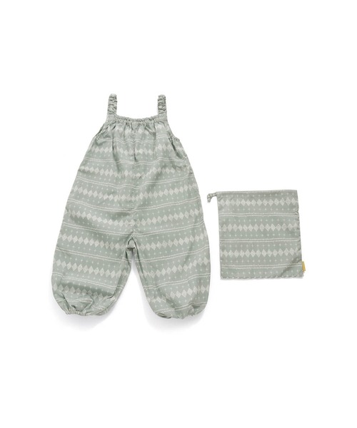 MAKE YOUR DAY(メイクユアデイ)の「幾何学柄食事お砂場着(その他ベビー用品・キッズ・ベージュ/ミント・FREE)」の1枚目の写真
