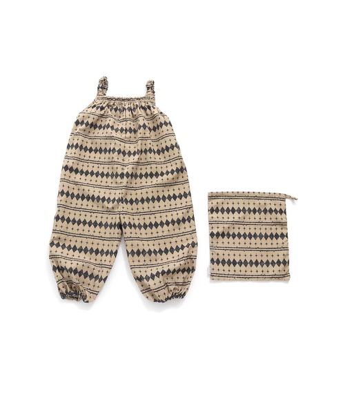 MAKE YOUR DAY(メイクユアデイ)の「幾何学柄食事お砂場着(その他ベビー用品・キッズ・ベージュ/ミント・FREE)」の7枚目の写真