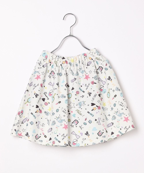 GLOBAL WORK（グローバルワーク）の「キッズ/インナー付きカラフルスカート柄/260894（スカート・キッズ・ライトグリーン/ブラック/ホワイト/ライトベージュ/グレー/スカイブルー/オフホワイト/その他・110cm/160cm/100cm/130cm/150cm/120cm/140cm）」の2枚目の写真