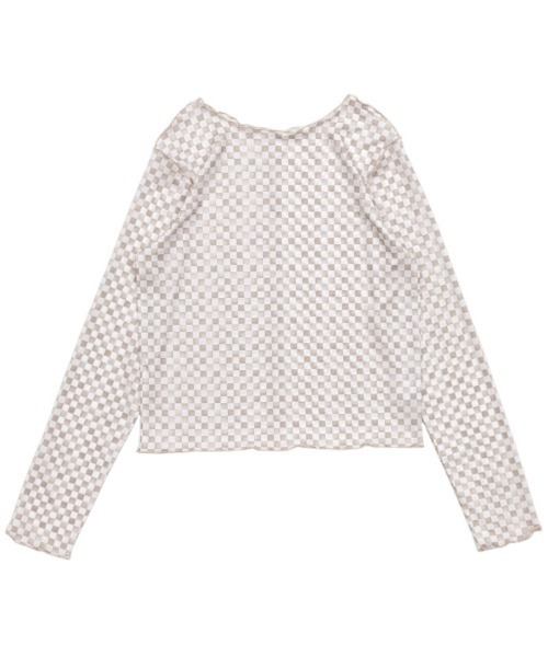 select MOCA(セレクトモカ)の「2WAYブロックチェックメロートップス(Tシャツ/カットソー・レディース・ブラック/ベージュ・FREE)」の20枚目の写真