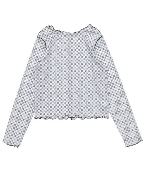 select MOCA(セレクトモカ)の「2WAYブロックチェックメロートップス(Tシャツ/カットソー・レディース・ブラック/ベージュ・FREE)」の19枚目の写真