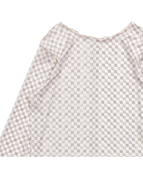 select MOCA(セレクトモカ)の「2WAYブロックチェックメロートップス(Tシャツ/カットソー・レディース・ブラック/ベージュ・FREE)」の22枚目の写真