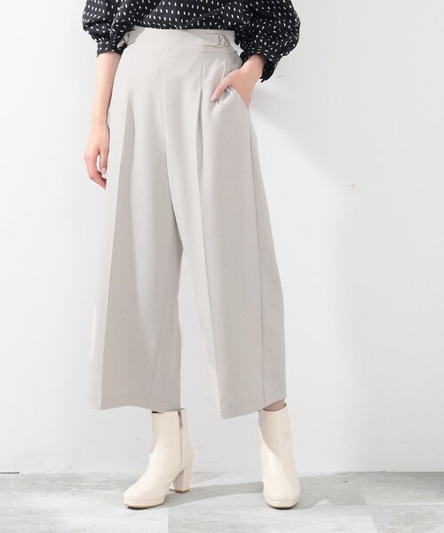 DRESKIP（ドレスキップ）の「◆【洗える】ストレッチサイドDカンワイドパンツ（その他パンツ・レディース・ネイビー/ライトグリーン/ライトベージュ・02/03/04）」の2枚目の写真