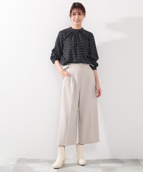 DRESKIP（ドレスキップ）の「◆【洗える】ストレッチサイドDカンワイドパンツ（その他パンツ・レディース・ネイビー/ライトグリーン/ライトベージュ・02/03/04）」の12枚目の写真