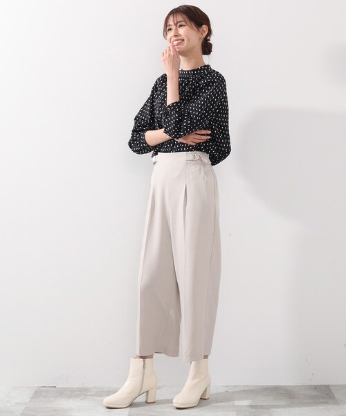 DRESKIP（ドレスキップ）の「◆【洗える】ストレッチサイドDカンワイドパンツ（その他パンツ・レディース・ネイビー/ライトグリーン/ライトベージュ・02/03/04）」の13枚目の写真