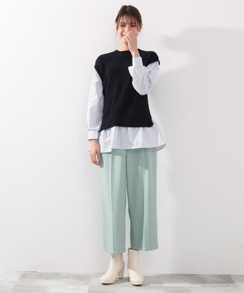 DRESKIP（ドレスキップ）の「◆【洗える】ストレッチサイドDカンワイドパンツ（その他パンツ・レディース・ネイビー/ライトグリーン/ライトベージュ・02/03/04）」の20枚目の写真