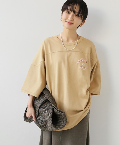 JOURNAL STANDARD relume SELECT(ジャーナルスタンダードレリュームセレクト)の「【Collegiate Pacific】 HALF SLEEVE FOOTBALLT:Tシャツ◆(Tシャツ/カットソー・レディース・ホワイト/ブラック/ベージュ/レッド・FREE)」の20枚目の写真