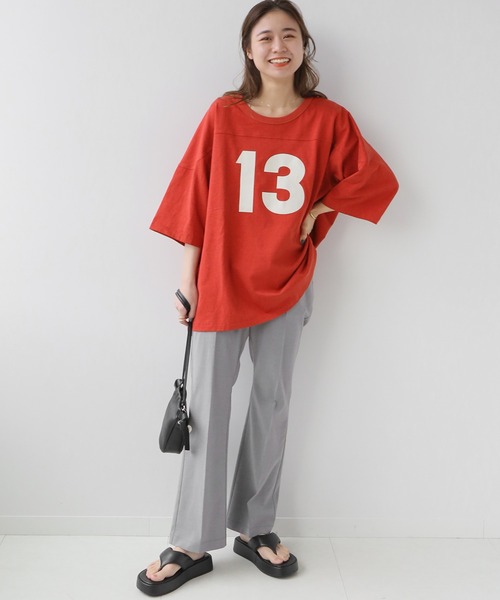 JOURNAL STANDARD relume SELECT(ジャーナルスタンダードレリュームセレクト)の「【Collegiate Pacific】 HALF SLEEVE FOOTBALLT:Tシャツ◆(Tシャツ/カットソー・レディース・ホワイト/ブラック/ベージュ/レッド・FREE)」の22枚目の写真
