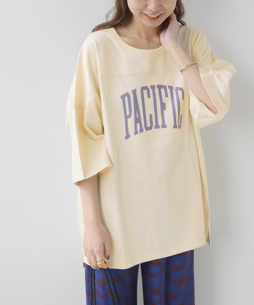 JOURNAL STANDARD relume SELECT(ジャーナルスタンダードレリュームセレクト)の「【Collegiate Pacific】 HALF SLEEVE FOOTBALLT:Tシャツ◆(Tシャツ/カットソー・レディース・ホワイト/ブラック/ベージュ/レッド・FREE)」の14枚目の写真