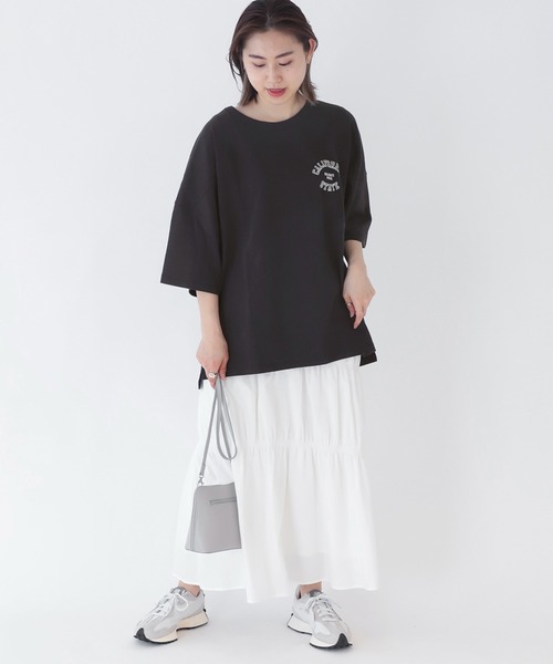 JOURNAL STANDARD relume SELECT(ジャーナルスタンダードレリュームセレクト)の「【Collegiate Pacific】 HALF SLEEVE FOOTBALLT:Tシャツ◆(Tシャツ/カットソー・レディース・ホワイト/ブラック/ベージュ/レッド・FREE)」の6枚目の写真