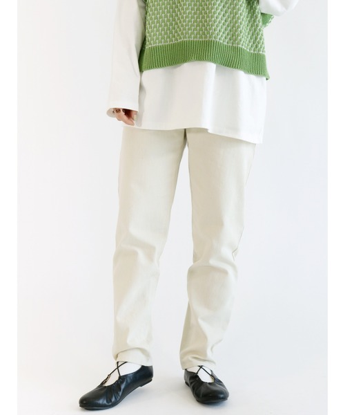 ehka sopo（エヘカソポ）の「ツイルテーパードパンツ（その他パンツ・レディース・ブラック/ベージュ/オフホワイト・ﾌﾘ-）」の3枚目の写真