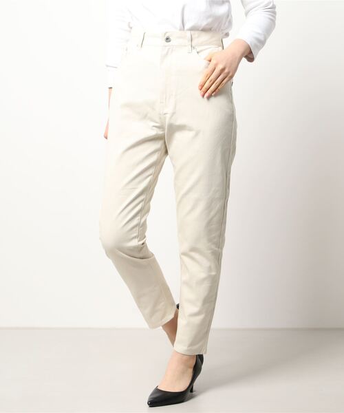 ehka sopo（エヘカソポ）の「ツイルテーパードパンツ（その他パンツ・レディース・ブラック/ベージュ/オフホワイト・ﾌﾘ-）」の8枚目の写真