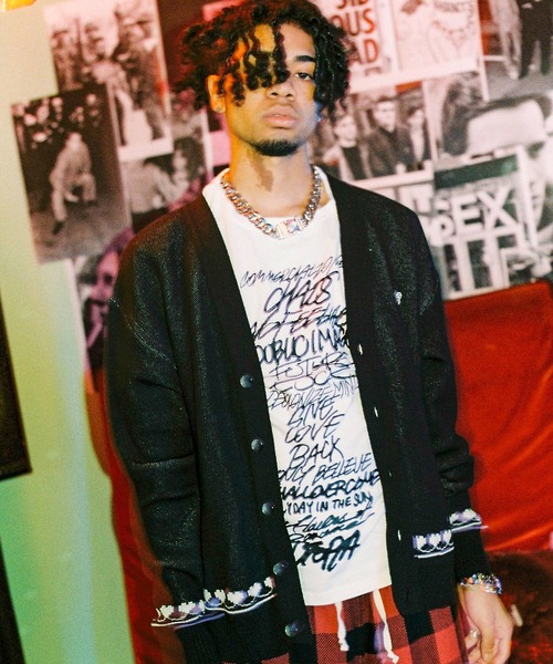 MYne（マイン）の「MYne マイン / Rakugaki Printed T-Shirt 落書きプリントビッグシルエットTシャツ / G08TS033（Tシャツ/カットソー・メンズ・ホワイト/ブラック・MEDIUM/LARGE/SMALL）」の2枚目の写真