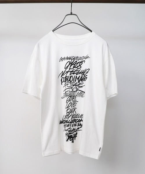 MYne（マイン）の「MYne マイン / Rakugaki Printed T-Shirt 落書きプリントビッグシルエットTシャツ / G08TS033（Tシャツ/カットソー・メンズ・ホワイト/ブラック・MEDIUM/LARGE/SMALL）」の4枚目の写真
