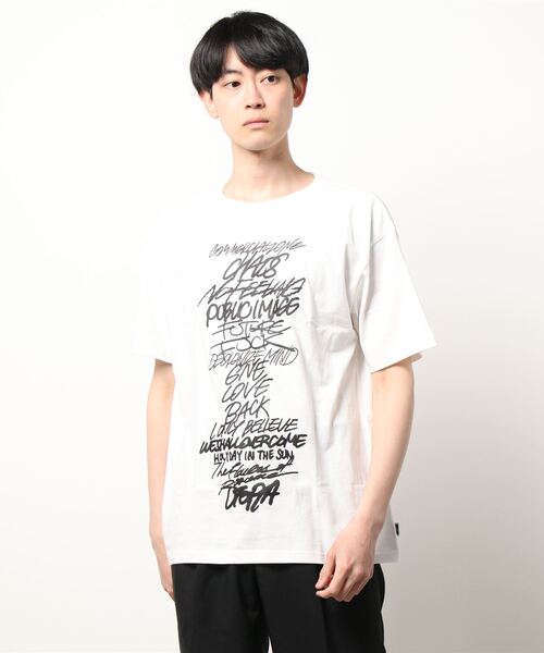 MYne（マイン）の「MYne マイン / Rakugaki Printed T-Shirt 落書きプリントビッグシルエットTシャツ / G08TS033（Tシャツ/カットソー・メンズ・ホワイト/ブラック・MEDIUM/LARGE/SMALL）」の7枚目の写真