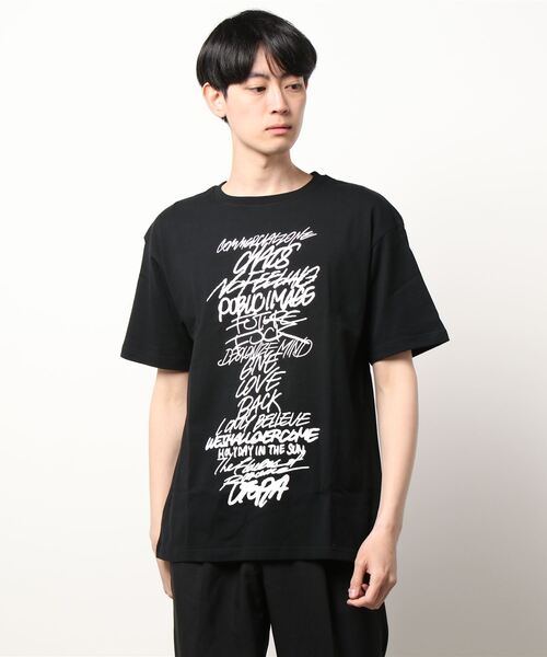MYne（マイン）の「MYne マイン / Rakugaki Printed T-Shirt 落書きプリントビッグシルエットTシャツ / G08TS033（Tシャツ/カットソー・メンズ・ホワイト/ブラック・MEDIUM/LARGE/SMALL）」の10枚目の写真