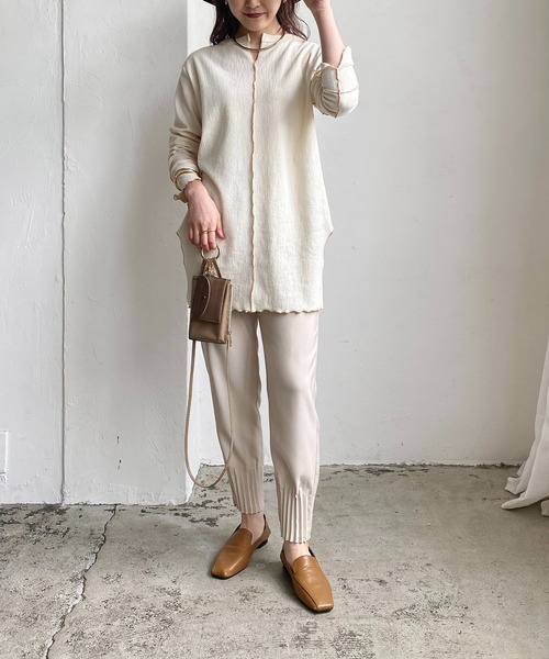 CAPRICIEUX LE'MAGE（カプリシューレマージュ）の「2WAY配色メローロンT（Tシャツ/カットソー・レディース・アイボリー/ブラック・FREE）」の10枚目の写真