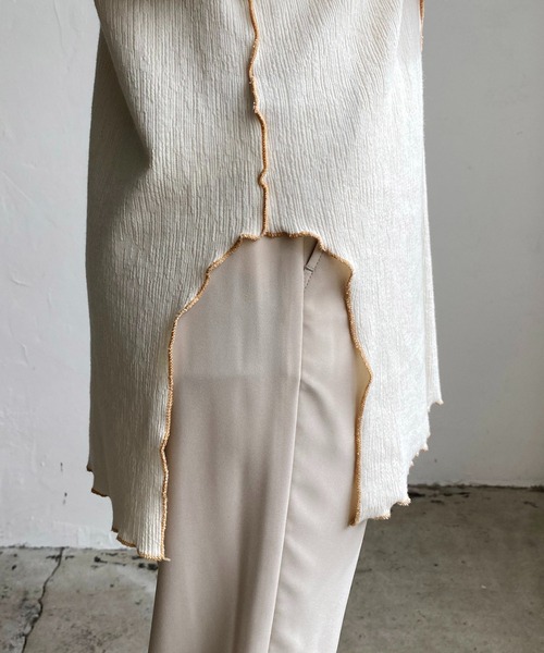 CAPRICIEUX LE'MAGE（カプリシューレマージュ）の「2WAY配色メローロンT（Tシャツ/カットソー・レディース・アイボリー/ブラック・FREE）」の20枚目の写真