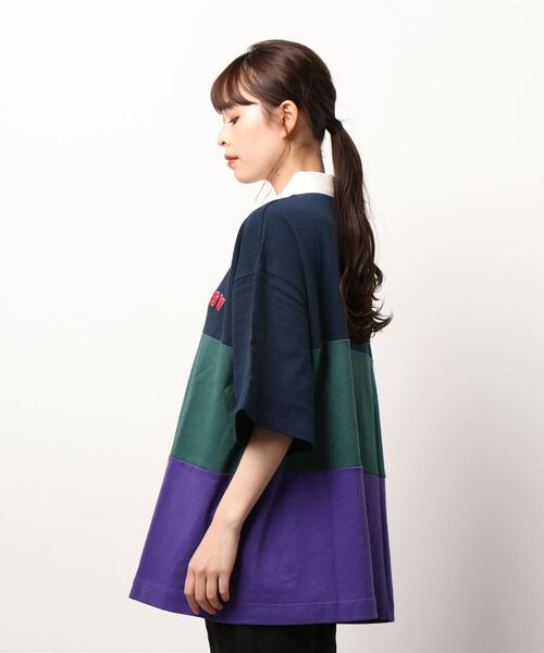 VISION STREET WEAR(ヴィジョンストリートウェア)の「【VISION STREET WEAR】USA COTTON ラガーシャツ(Tシャツ/カットソー・レディース・チャコールグレー/ネイビー/グリーン/ネイビー系1/パープル系1/グリーン系1・MEDIUM/LARGE/X-LARGE)」の7枚目の写真