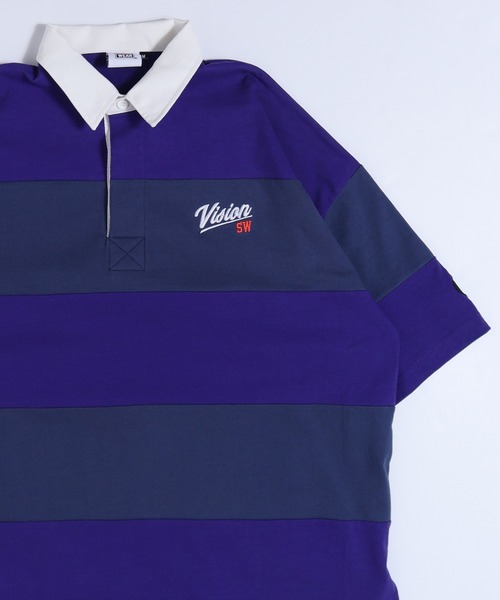VISION STREET WEAR(ヴィジョンストリートウェア)の「【VISION STREET WEAR】USA COTTON ラガーシャツ(Tシャツ/カットソー・レディース・チャコールグレー/ネイビー/グリーン/ネイビー系1/パープル系1/グリーン系1・MEDIUM/LARGE/X-LARGE)」の6枚目の写真