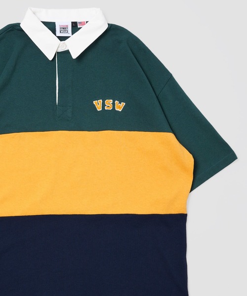 VISION STREET WEAR(ヴィジョンストリートウェア)の「【VISION STREET WEAR】USA COTTON ラガーシャツ(Tシャツ/カットソー・レディース・チャコールグレー/ネイビー/グリーン/ネイビー系1/パープル系1/グリーン系1・MEDIUM/LARGE/X-LARGE)」の3枚目の写真