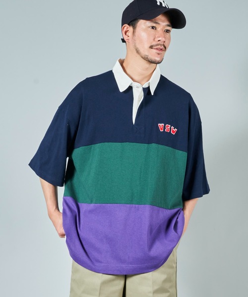 VISION STREET WEAR(ヴィジョンストリートウェア)の「【VISION STREET WEAR】USA COTTON ラガーシャツ(Tシャツ/カットソー・レディース・チャコールグレー/ネイビー/グリーン/ネイビー系1/パープル系1/グリーン系1・MEDIUM/LARGE/X-LARGE)」の20枚目の写真