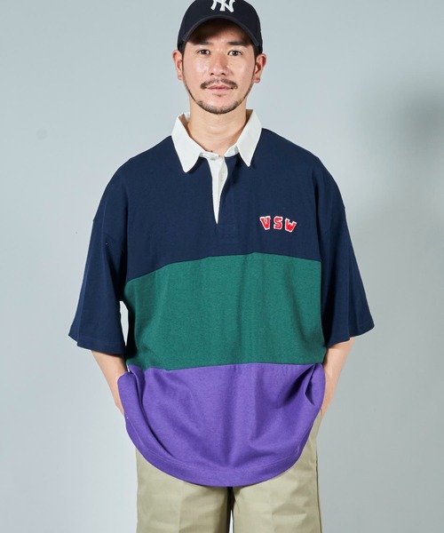 VISION STREET WEAR(ヴィジョンストリートウェア)の「【VISION STREET WEAR】USA COTTON ラガーシャツ(Tシャツ/カットソー・レディース・チャコールグレー/ネイビー/グリーン/ネイビー系1/パープル系1/グリーン系1・MEDIUM/LARGE/X-LARGE)」の22枚目の写真