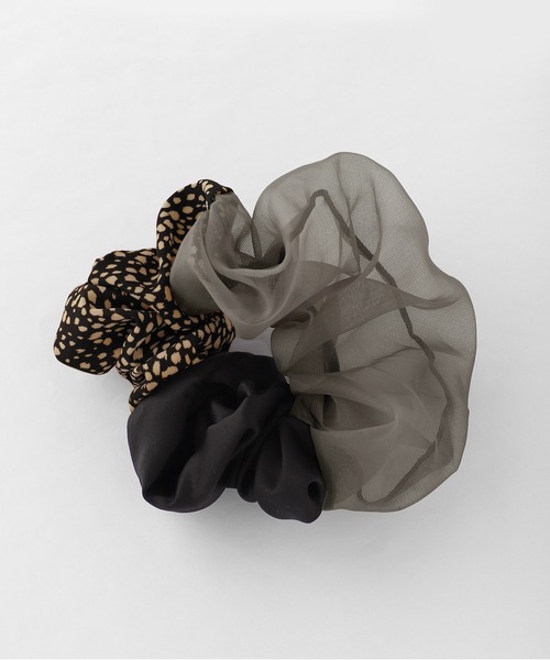 ANEMONE（アネモネ）の「マルチデザインアンバランスシュシュ（シュシュ・レディース・ブラウン/ベージュ/ブラック・FREE）」の6枚目の写真