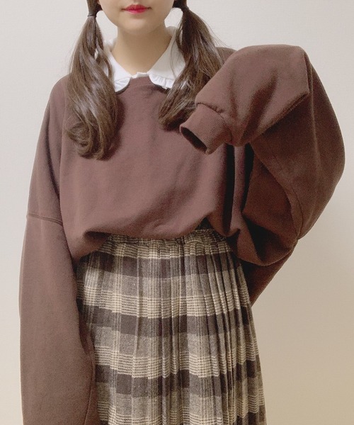 Cham.（チャム）の「丸襟ブラウス（シャツ/ブラウス・レディース・ホワイト/ブラウン・F）」の6枚目の写真