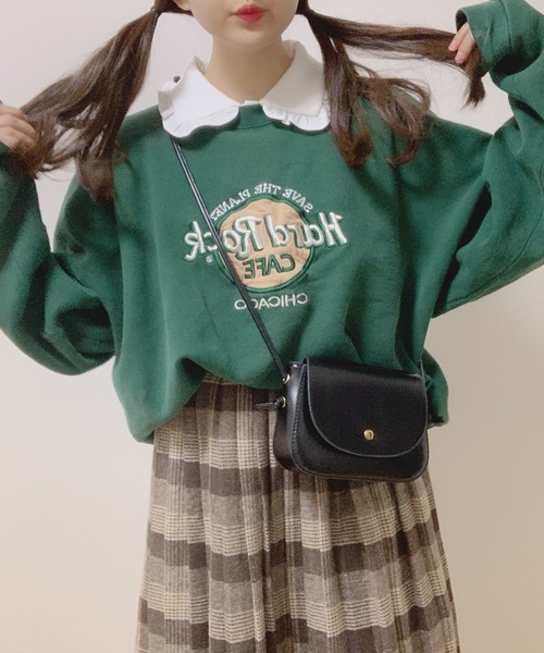 Cham.（チャム）の「丸襟ブラウス（シャツ/ブラウス・レディース・ホワイト/ブラウン・F）」の7枚目の写真