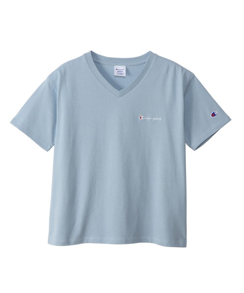 Champion(チャンピオン)の「【Champion/チャンピオン】レディース ショートスリーブVネックTシャツ(Tシャツ/カットソー・レディース・スカイブルー/グレー/ブラック/スモーキーグリーン系1/サンドベージュ/ホワイト・MEDIUM/LARGE)」の6枚目の写真
