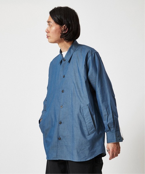 EDIFICE(エディフィス)の「ステンカラー CPOシャツ ライト(シャツ/ブラウス・メンズ・ベージュ/ブルー/グリーン・44/46/48)」の9枚目の写真