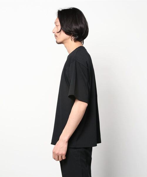 JOHN'S CLOSET（ジョンズクローゼット）の「【13】T/Cポンチ切り替えBIGTシャツ（Tシャツ/カットソー・メンズ・オフホワイト/グレイッシュベージュ/ブラック・MEDIUM/LARGE）」の5枚目の写真