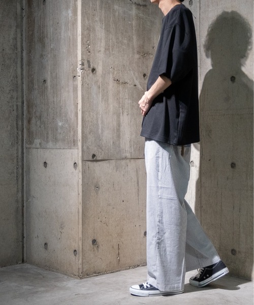 JOHN'S CLOSET（ジョンズクローゼット）の「【13】T/Cポンチ切り替えBIGTシャツ（Tシャツ/カットソー・メンズ・オフホワイト/グレイッシュベージュ/ブラック・MEDIUM/LARGE）」の15枚目の写真