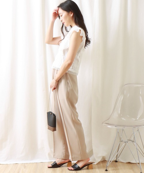 libelle more(リベル モア)の「フリルスリーブレースブラウス(シャツ/ブラウス・レディース・ラベンダー/ブラック/ライトブルー/オフホワイト・L/M)」の12枚目の写真