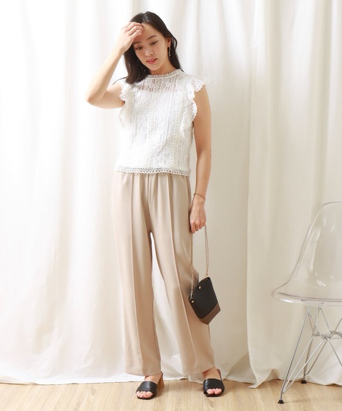 libelle more(リベル モア)の「フリルスリーブレースブラウス(シャツ/ブラウス・レディース・ラベンダー/ブラック/ライトブルー/オフホワイト・L/M)」の10枚目の写真