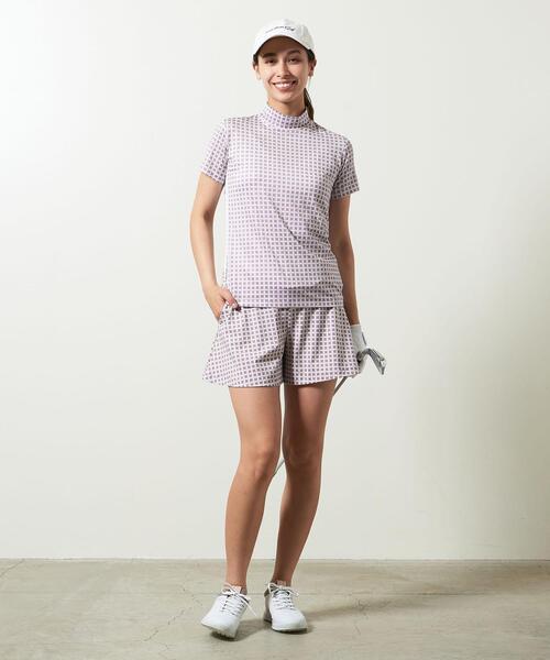 【ユナイテッドアローズゴルフ】美品 モックネック ロゴ ブラック M レディース UNITED ARROWS GOLF（ユナイテッドアローズゴルフ）の「＜UNITED