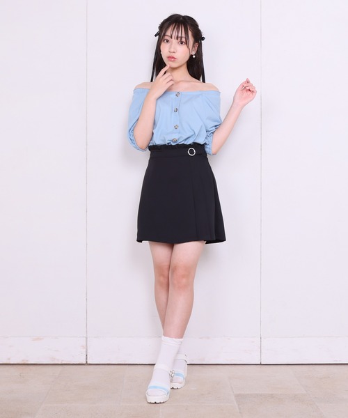 PINKHUNT（ピンクハント）の「PINKHUNT ショート丈ブラウス 6899K (ボトム別売)（シャツ/ブラウス・キッズ・イエロー/スカイブルー系1・120cm/160cm/140cm/150cm/130cm）」の5枚目の写真