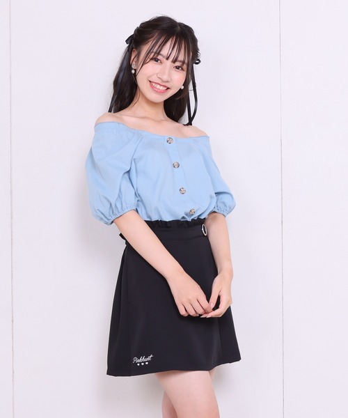 PINKHUNT（ピンクハント）の「PINKHUNT ショート丈ブラウス 6899K (ボトム別売)（シャツ/ブラウス・キッズ・イエロー/スカイブルー系1・120cm/160cm/140cm/150cm/130cm）」の3枚目の写真