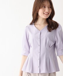 index | フロントボタンペプラムブラウス【WEB限定サイズ】(シャツ/ブラウス)