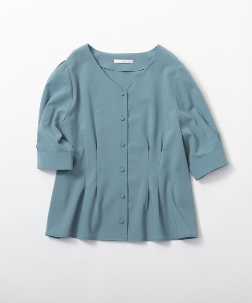 index（インデックス）の「◆フロントボタンペプラムブラウス【WEB限定サイズ】（シャツ/ブラウス・レディース・ライトグレー/グリーン/パープル・38/42/40/36）」の17枚目の写真