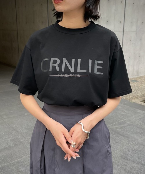 &g'aime】ロゴ×刺繍Tシャツ（Tシャツ/カットソー）｜&g'aime