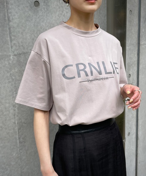 &g'aime(アンジェム)の「【&g’aime】ロゴ×刺繍Tシャツ(Tシャツ/カットソー・レディース・ホワイト/ブラック/グレイッシュベージュ・FREE)」の7枚目の写真